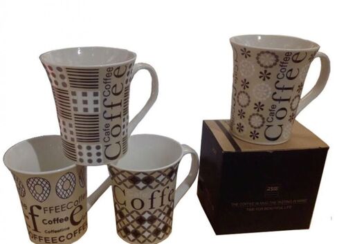 Ceramic mug in 4 designs with words of wisdom in gift  box