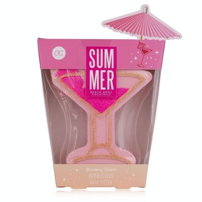 Badefizzer - boule de bain / bombe de bain SUMMER COCKTAILS en coffret cadeau, 110g,