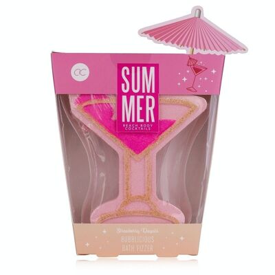 Badefizzer - bath ball / bath bomb SUMMER COCKTAILS in gift box, 110g,