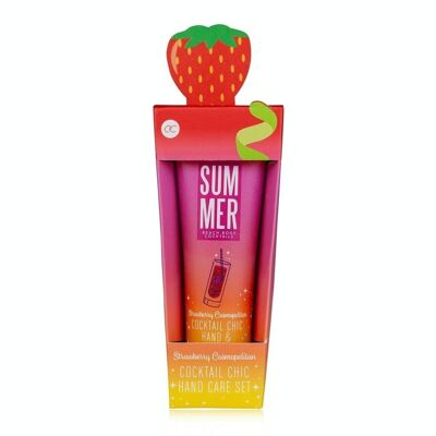 Set per la cura delle mani SUMMER COCKTAILS in confezione regalo, con crema per mani e unghie e lima per unghie