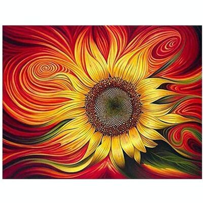 Diamond Painting Sonnenblume, 35x45 cm, Rundbohrer