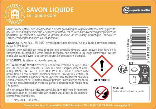 Etiquette SAVON LIQUIDE x 50