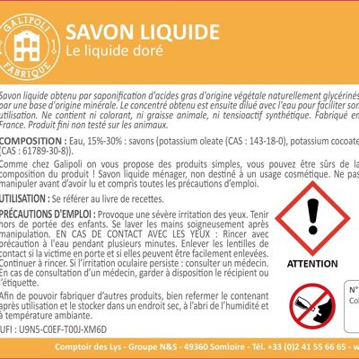 Etiquette SAVON LIQUIDE x 50