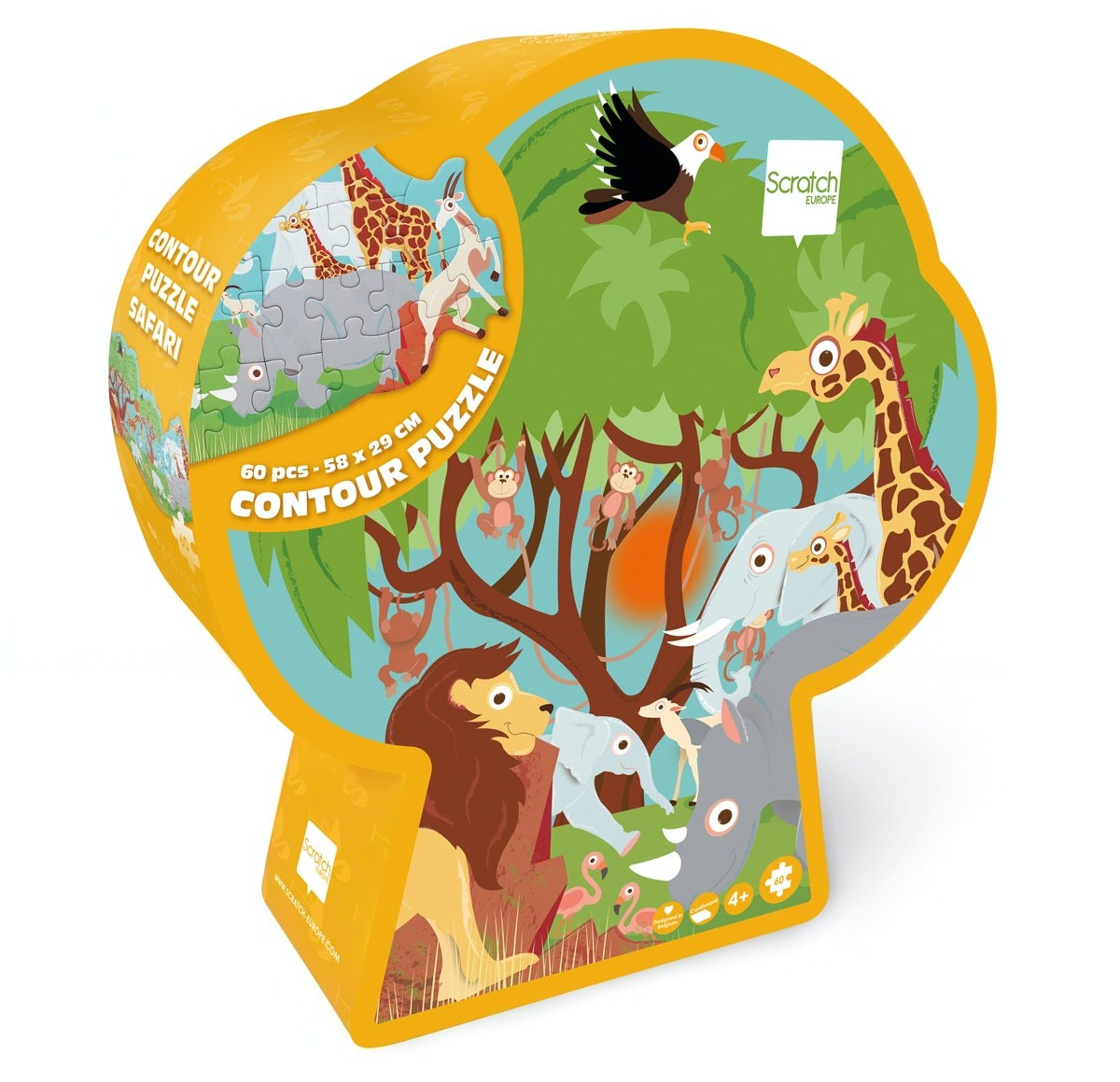 Safari Compact Contour Puzzle (30 pieces) from Scratch – Cuddle & Cwtch