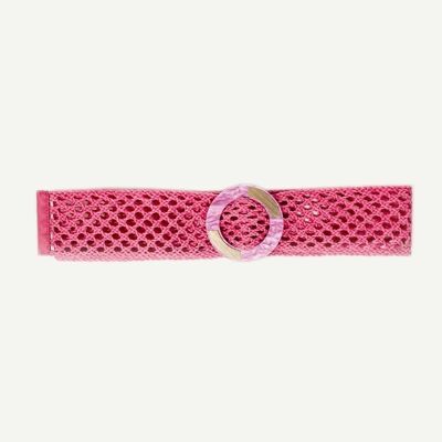 Cinturón de cadera y cintura trenzado en rosa