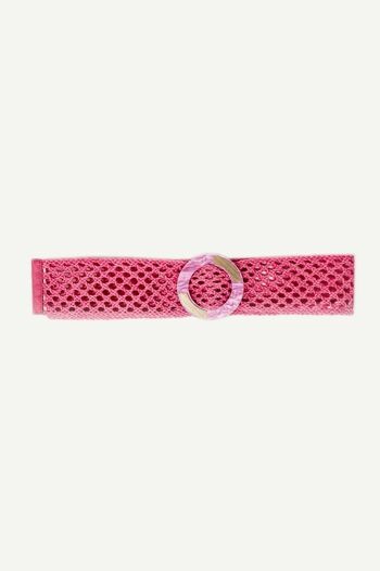 Ceinture tressée aux hanches et à la taille en rose 1