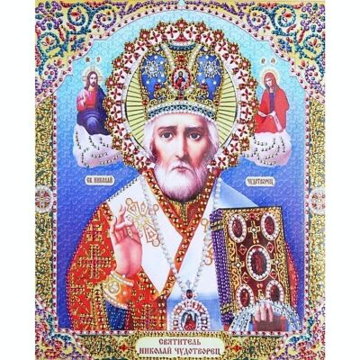 Diamond Painting Saint Nicholas, 30x35 cm, Special Drills
