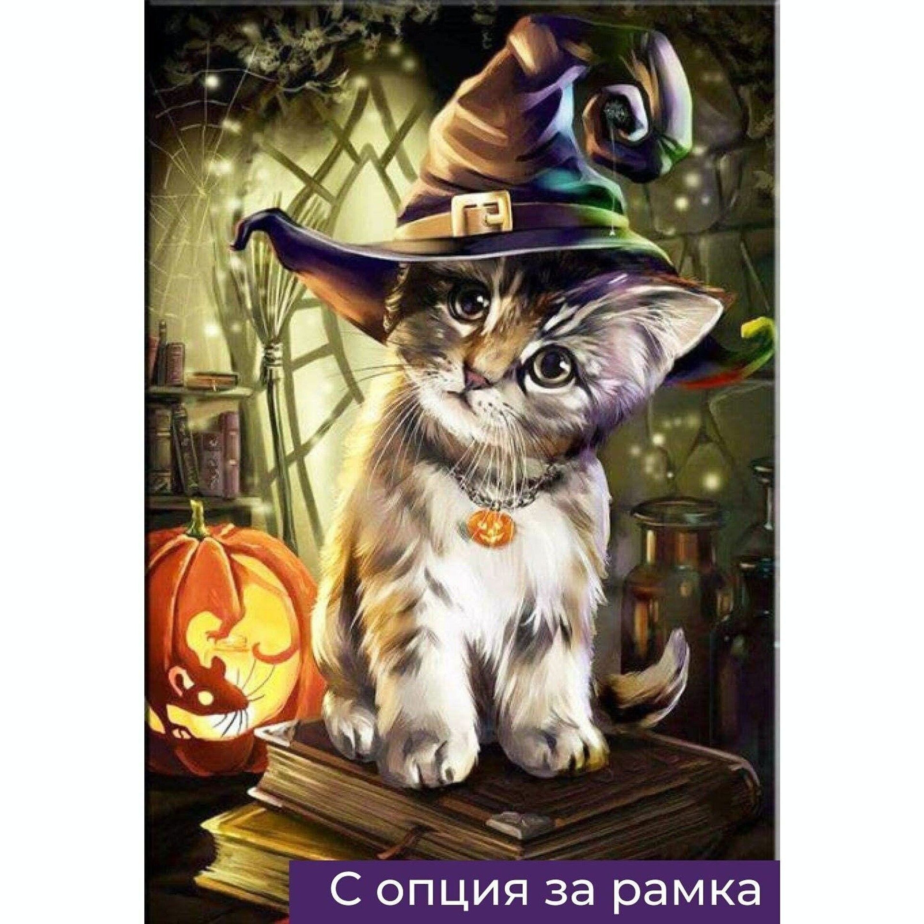 Diamond Painting Spooky Kitten – Diamonds Wizard