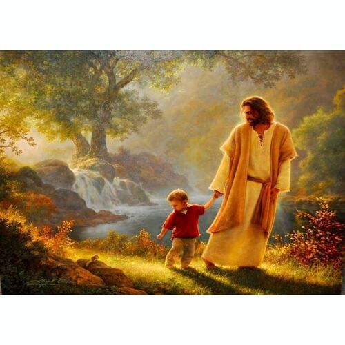 Diamond Painting Jesus and a Child, 40x30 cm,Square Drills