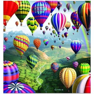 Diamond Painting Luftballons, 40x40 cm, Rundbohrer