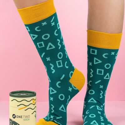 ONE TWO Socks Fragments Green - L (Size 42-46)
