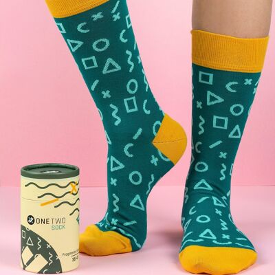 ONE TWO Chaussettes Fragments Vert - L (Taille 42-46)