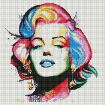 Diamant Peinture Marilyn, 40x50 cm, Forets Carrés avec Cadre 2