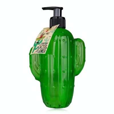 Jabón de manos ¡ABRÁZAME! en forma de cactus, dispensador de jabón con jabón líquido