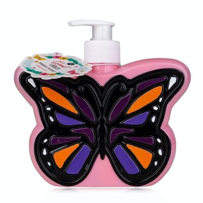 Savon à mains GOOD VIBES en distributeur pompe papillon, distributeur de savon avec savon liquide