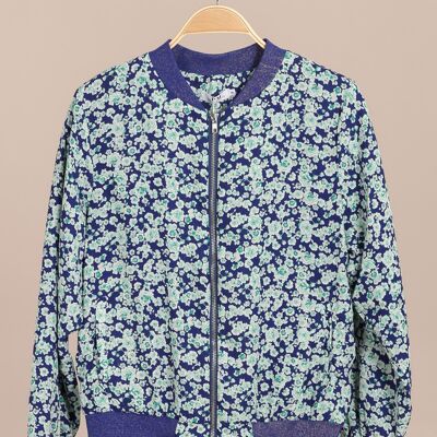 Lightweight floral print bomber jacket - FV199