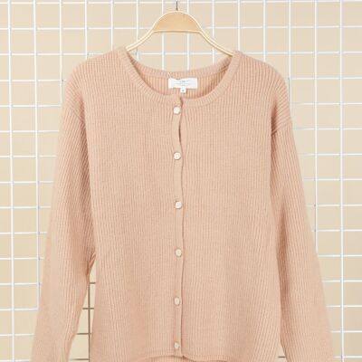 Rib knit cardigan - PMP218