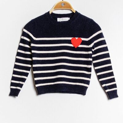 Sailor sweater with heart - P2266