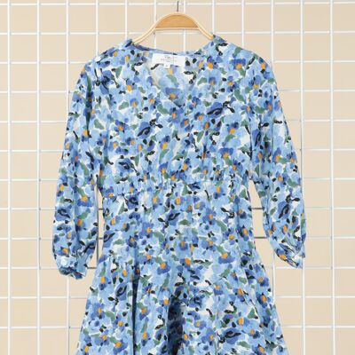 Short floral print dress - R2054