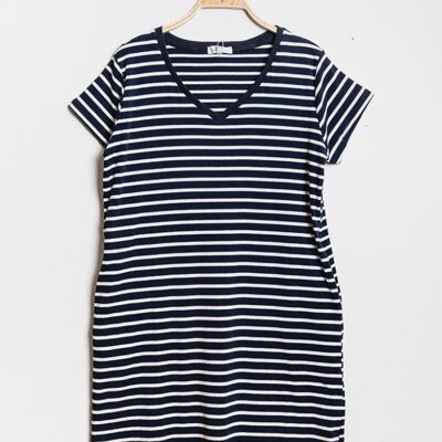 Sailor striped t-shirt dress - T226