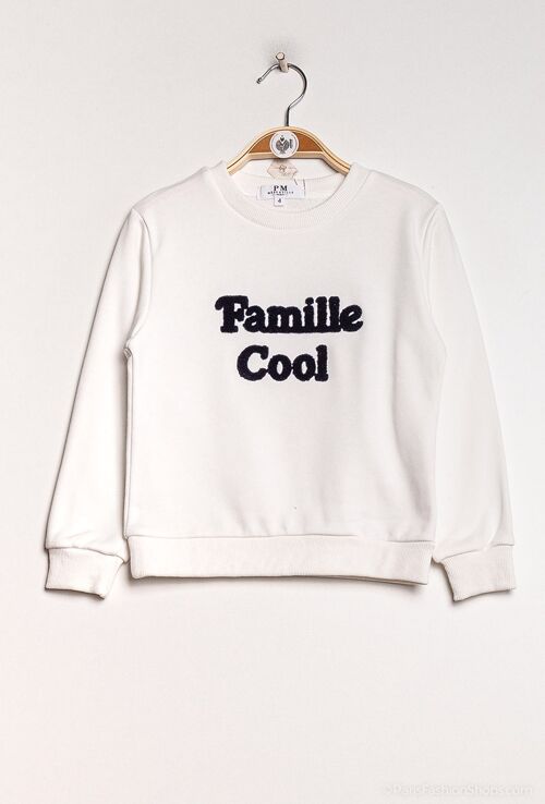 Sweat avec broderie "Famille Cool" - SW2206
