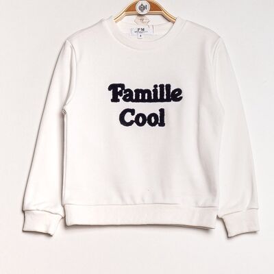 Sweat avec broderie "Famille Cool" - SW2206