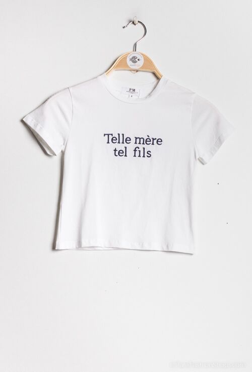 T-shirt à inscription "Telle mère tel fils" - T2228