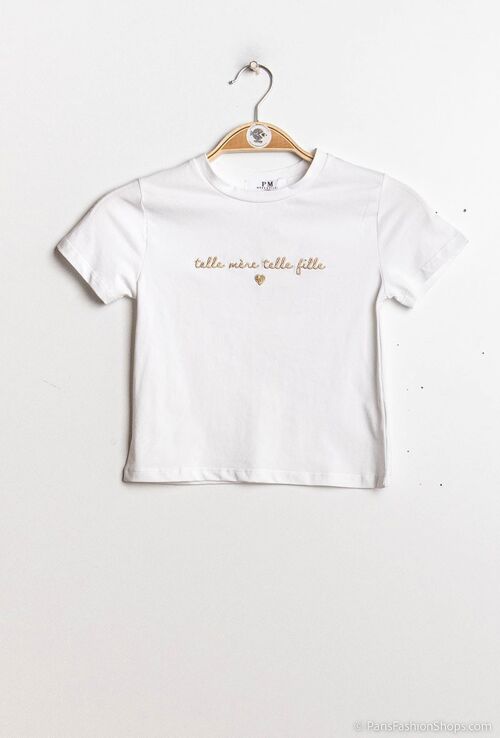 T-shirt à inscription "Telle mère telle fille" - T2290