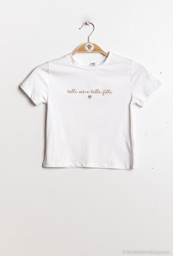 T-shirt à inscription "Telle mère telle fille" - T2290 1