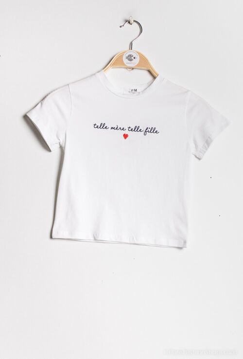 T-shirt à inscription "Telle mère telle fille" - T2309