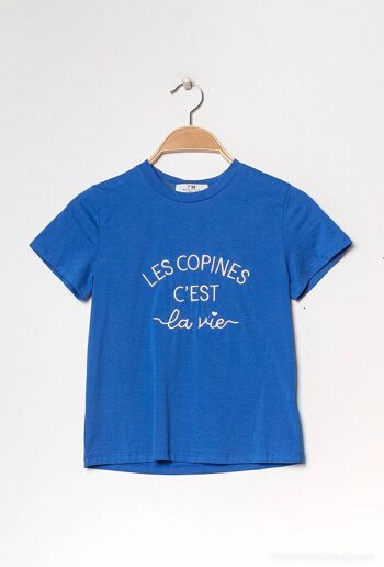 T-shirt à inscription “Les copines c'est la vie” - T2243 5
