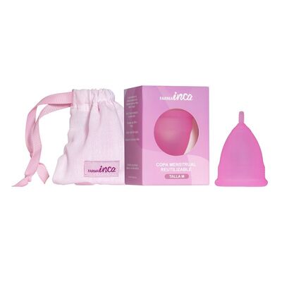 Menstrual cup with transport bag.
