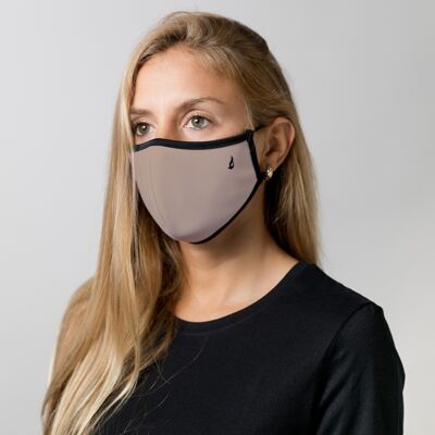 Masque facial en tissu réutilisable pour adultes - Unisexe - Gris
