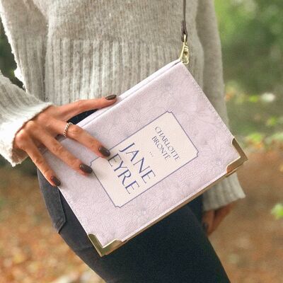 Jane Eyre Lilac Book Sac à main Crossbody Purse