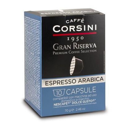 Gran Riserva Arabica | Capsule compatibili Dolce Gusto® | Confezione con 10 capsule
