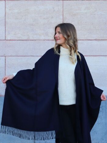 Poncho Warmi Bleu Marine 2