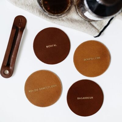 Leather coasters - Evening