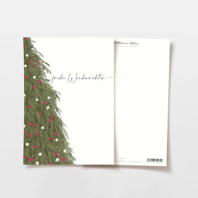 Cartolina Buon Natale abete, certificata FSC