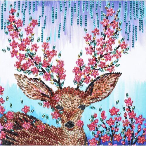 Diamond Painting Deer in the Rain, 24x34 cm, Special Drills