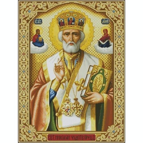 Diamond Painting Saint Nicholas, 40x50 cm, Round Drills