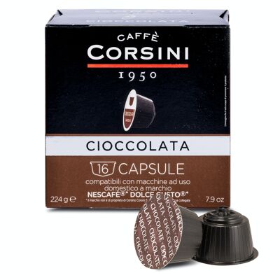 Capsules CHOCOLAT compatibles Dolce Gusto® | Boîte contenant 16 gélules
