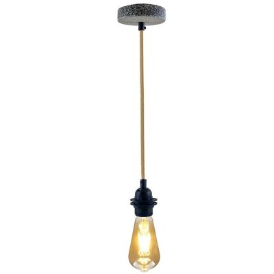 Supporto per lampada a sospensione a sospensione flessibile in tessuto vintage retrò vintage industriale ~ 1245