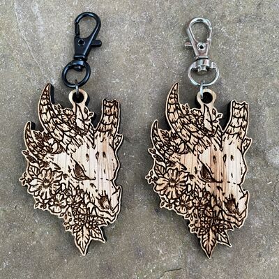 Dragon Skull Keyring Charm