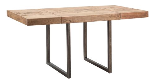 EXTENDING SQUARE DINING TABLE  CM 80X80X77- TOTAL LENGHT 160 ( ACACIA NILOTICA) D14231800TQ