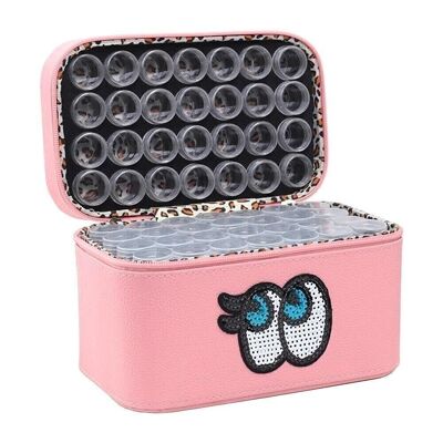 Luxury Bag - Diamond Drills Storage Case - 84 slots, Pink