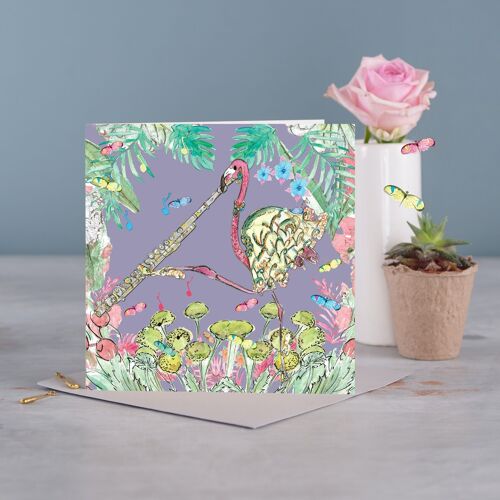 Florence The Flamingo Greeting Card