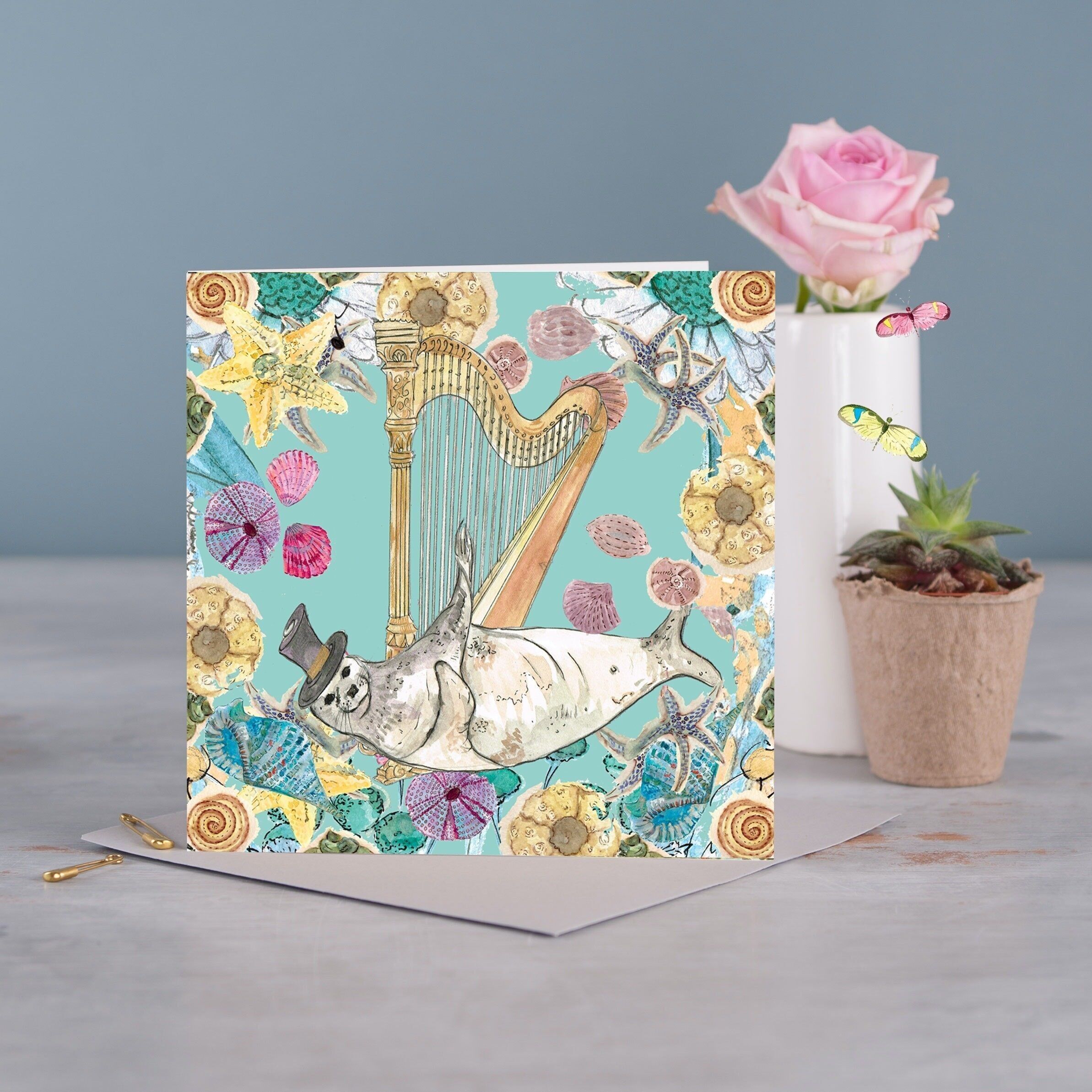 Taglia il biglietto d'auguri del sigillo