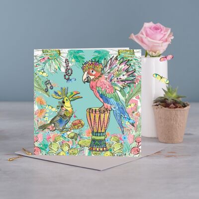 Pearl The Parrot Greeting Card