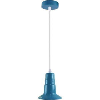 Plafonnier bleu raccord industriel suspension porte-ampoule ~ 1684 4