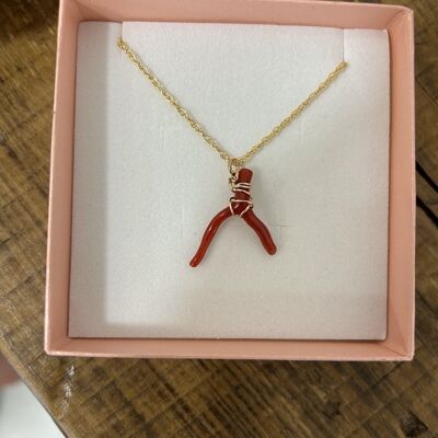 collar de rama de coral